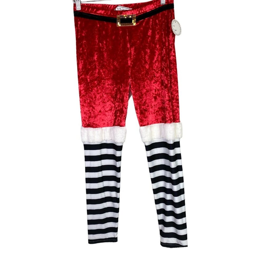 Tis the Season Santa Claus Red Ugly Pants Leggings